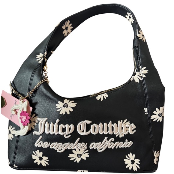 Juicy Couture Handbags - Juicy Couture Daisy for Juicy Hobo Bag black Embroidered Daisy Floral NWT